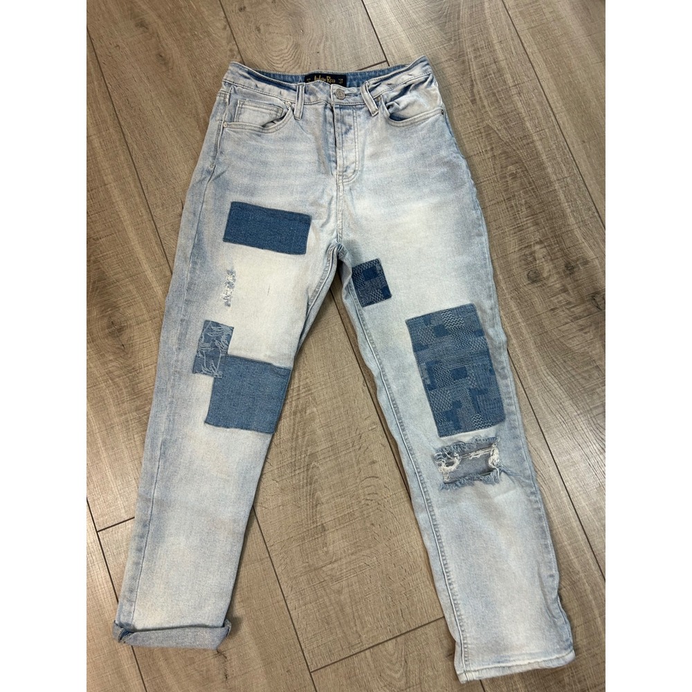Indigo Rein Patchwork Distressed Jeans Size 9‎